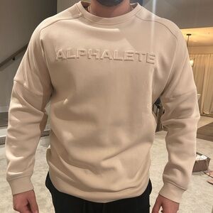 Alphalete Men's Beige Crewneck Sweater